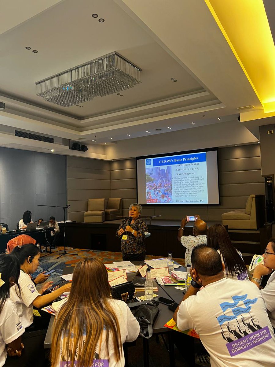 mfasia_'s tweet photo. We’re only getting started – the afternoon kicks off with a session on the Migrant Workers Convention &amp; International Labor Standards. Ellene Sana, Executive Director of CMA facilitates the learning session.
#MigrantsVoicesMFA 
#MigrantsVoicesMFA_Day1 https://t.co/GuB95RBoA6