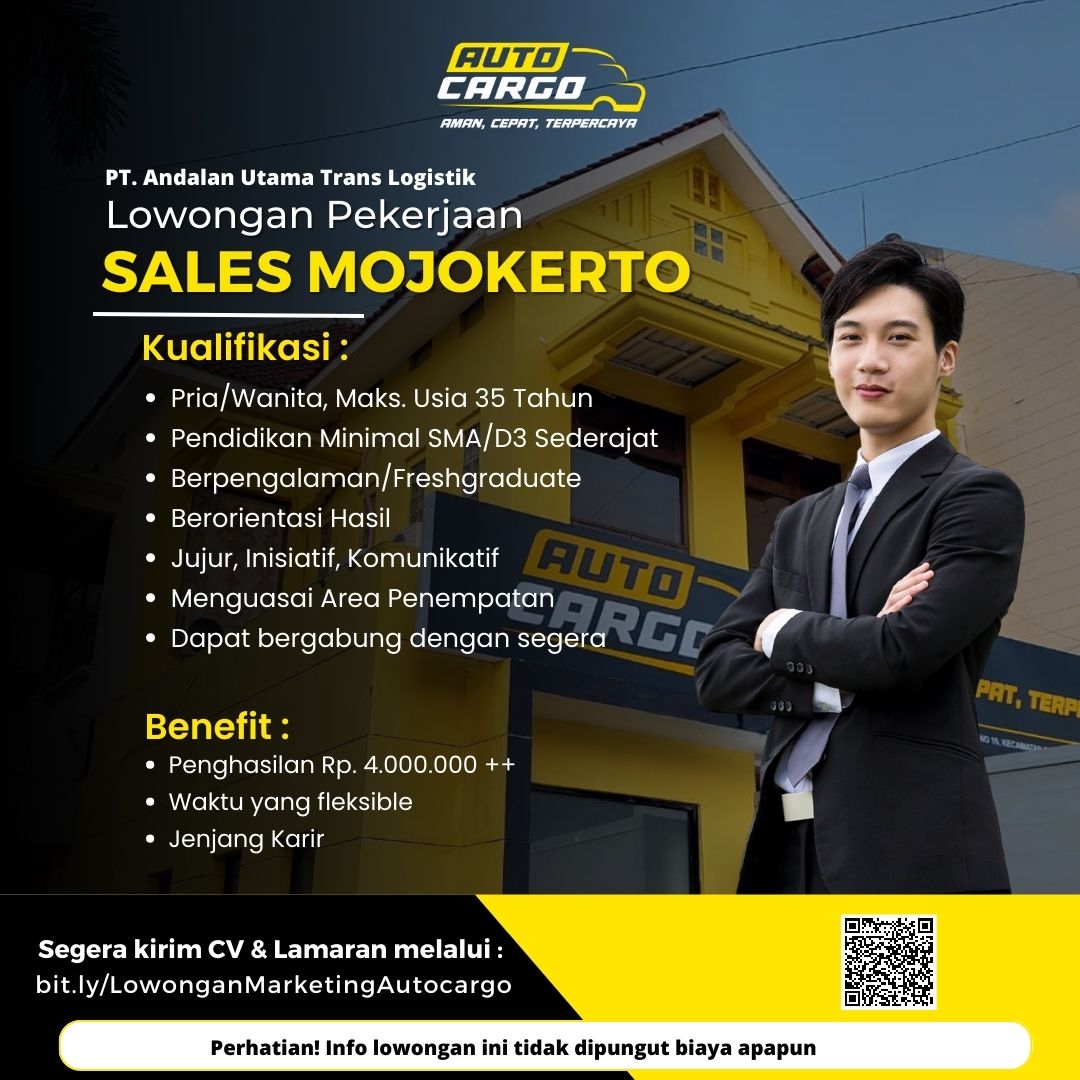 Autocargo_id's tweet photo. PT. Andalan Utama Trans Logistik

Membuka peluang karir yang luas
Untuk kamu yang tertarik bidang logistik!

Mau jadi professional dibidang marketing?

Kami mencari orang-orang dengan dorongan, ambisi, dan keinginan untuk bekerja keras. Jika itu kamu, bergabunglah dengan kami! https://t.co/4pbSVfIyBl