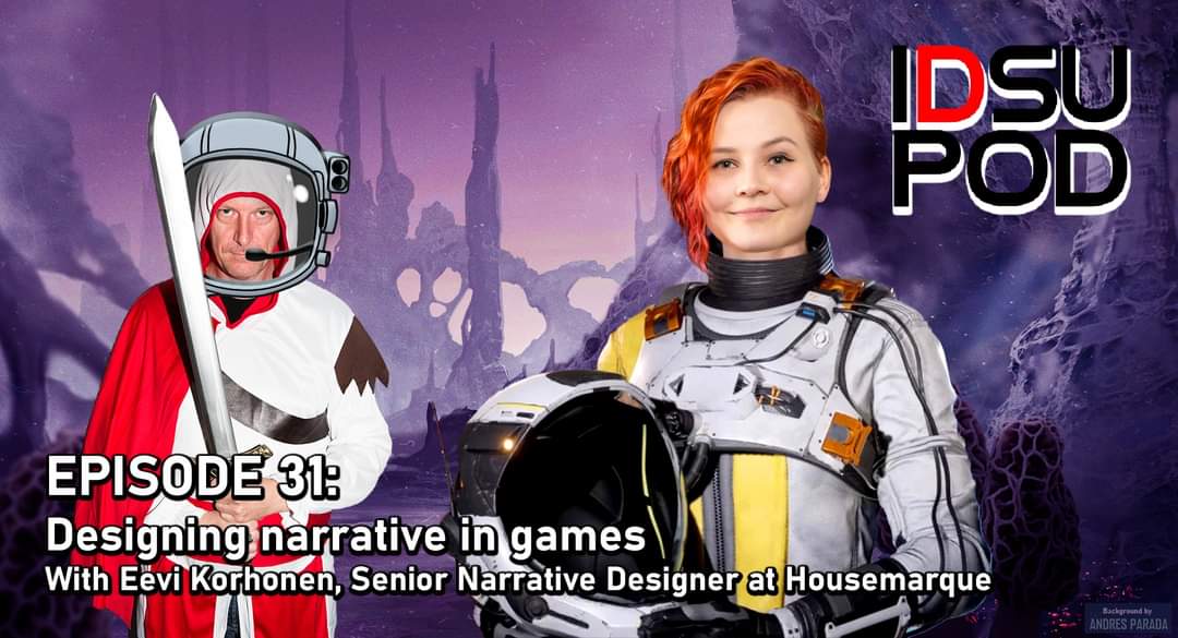 Dania Games (@daniagames) on Twitter photo Summer is here and so is another IDSU podcast episode! 👾🔊🎮
On this episode Allan is guested by Eevi Korhonen, Senior Narrative Designer at <a href="/Housemarque/">Housemarque</a>. She has worked on games like Quantum Break, Control and most recently Returnal.
idsu.dk/podcast/episod… Summer is here and so is another IDSU podcast episode! 👾🔊🎮
On this episode Allan is guested by Eevi Korhonen, Senior Narrative Designer at <a href="/Housemarque/">Housemarque</a>. She has worked on games like Quantum Break, Control and most recently Returnal.
idsu.dk/podcast/episod…