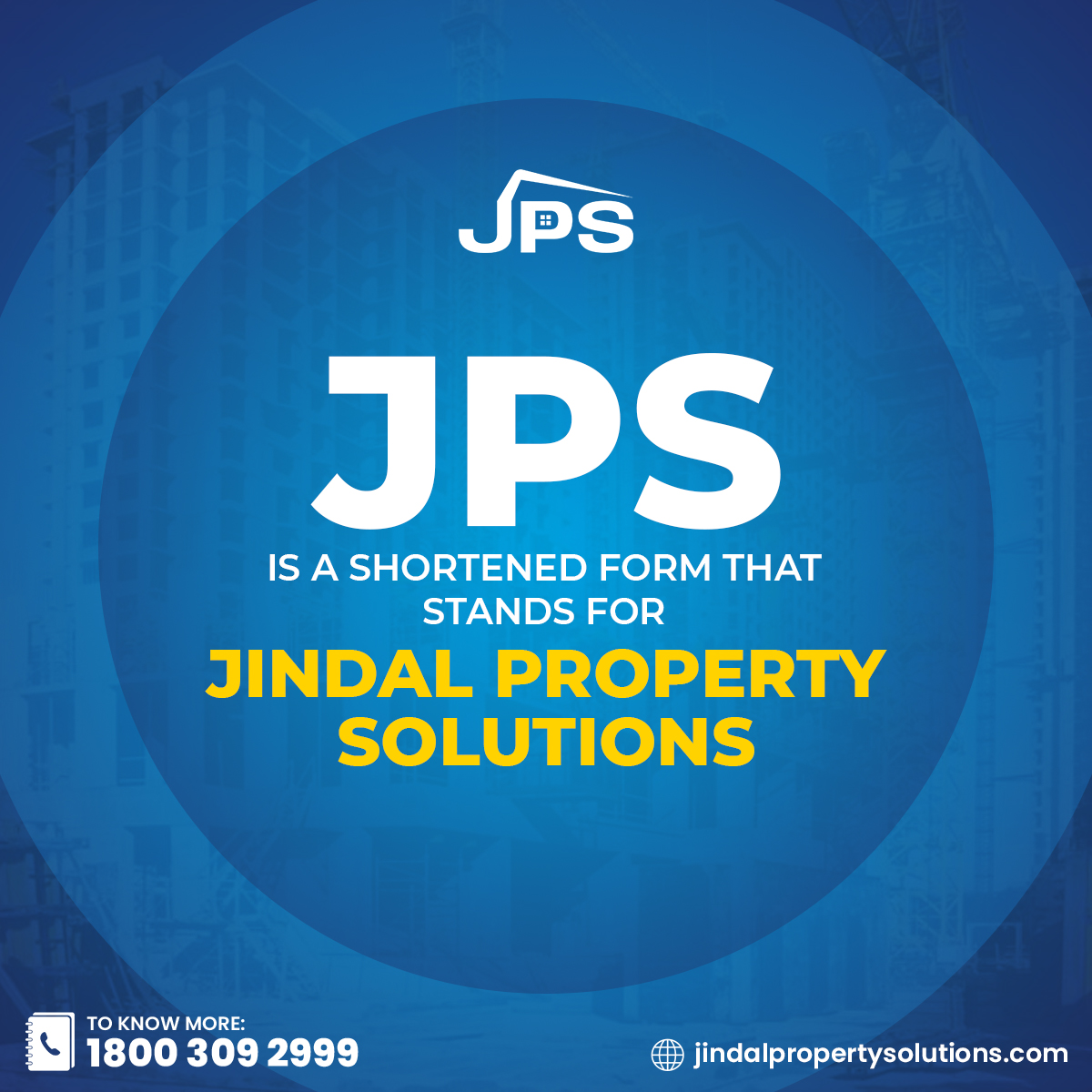 Unlocking the possibilities of real estate with JPS: Jindal Property Solutions.  #JPS #JindalPropertySolutions #RealEstateExperts #PropertySolutions #RealEstateProfessionals #YourRealEstatePartner #TrustedAdvisors #RealEstateConsultants #UnlockingPossibilities #RealEstateMadeEasy