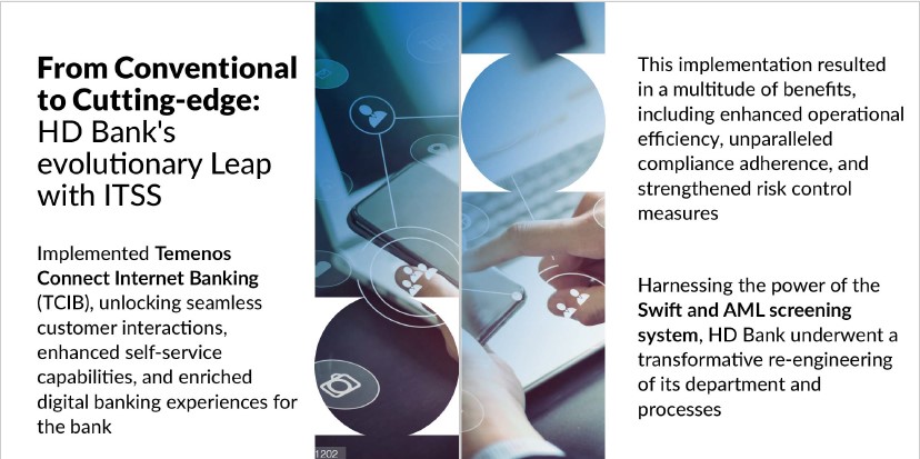TeamITSS's tweet photo. Partnering with #HDBank, we've propelled their trade finance to new heights. #ITSS' comprehensive TF system, process re-engineering, & TCIB integration revolutionized operations, delivering competitive services & #digitalized processes.
Join our journey of innovation in banking. https://t.co/vcTcbSGsDA