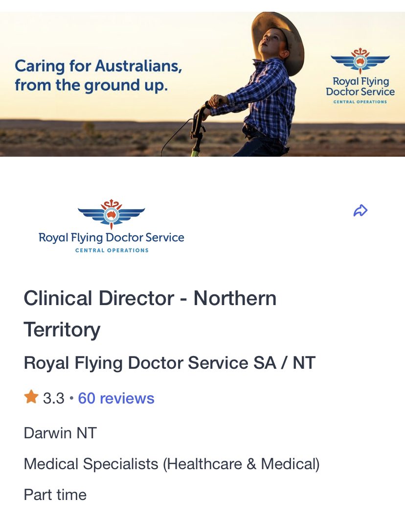 rfdsSANT_EGMMRS's tweet photo. Seeking an experienced Retrievalist or Rural Generalist to be our first Clinical Director for #rfdsSANT (Top End) in Darwin. Youโll be an inspirational leader with a committment to holistic care for underserved communities. Apply now!
https://t.co/10pasAeoUQ https://t.co/gWRQpGHCt3
