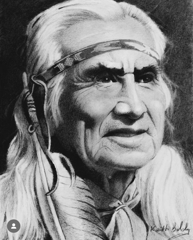 PAEartforacause's tweet photo. We love to see the special connections that TAE create with people. During the opening in Vancouver the indigenous artist James Groening purchased the card of Chief Dan George by @ktboldy The Elder who offered a prayer/song for the event was Dan George’s grandson. We had no idea of this until he announced so in his introductory remarks.