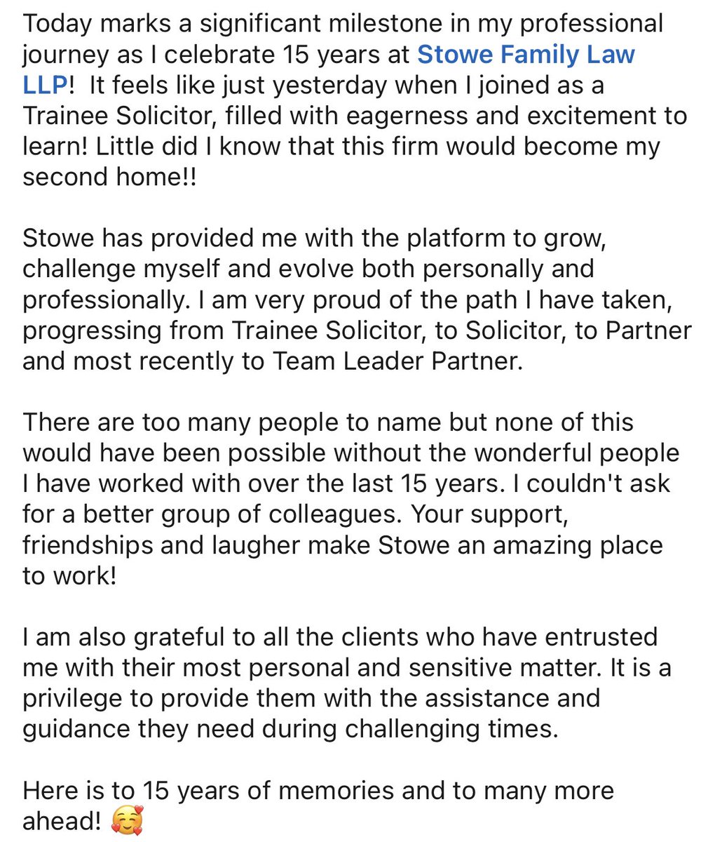 Tash_Burton's tweet photo. 15 years at @StoweFamilyLaw !! https://t.co/bFm2EbTJh2