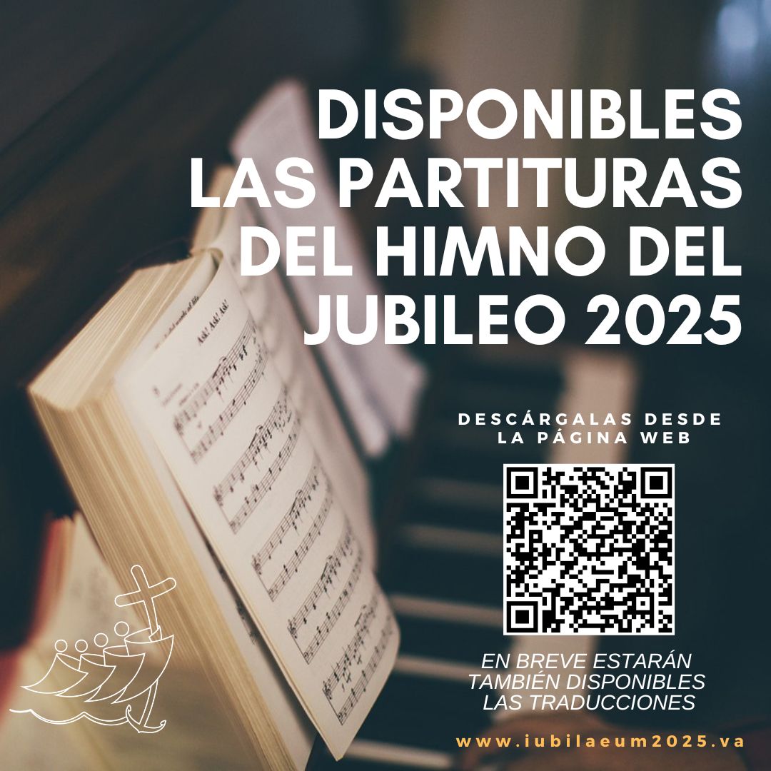 Evange_es's tweet photo. 📷La partitura de "Peregrinos de la esperanza", el himno oficial del Jubileo 2025, está disponible y puede descargarse gratuitamente del sitio web!

Se puede descargar la partitura para órgano y voz, y para órgano y coro (a cuatro voces)⤵️
https://t.co/DtnL38CM2A https://t.co/OMoCFz2z3s
