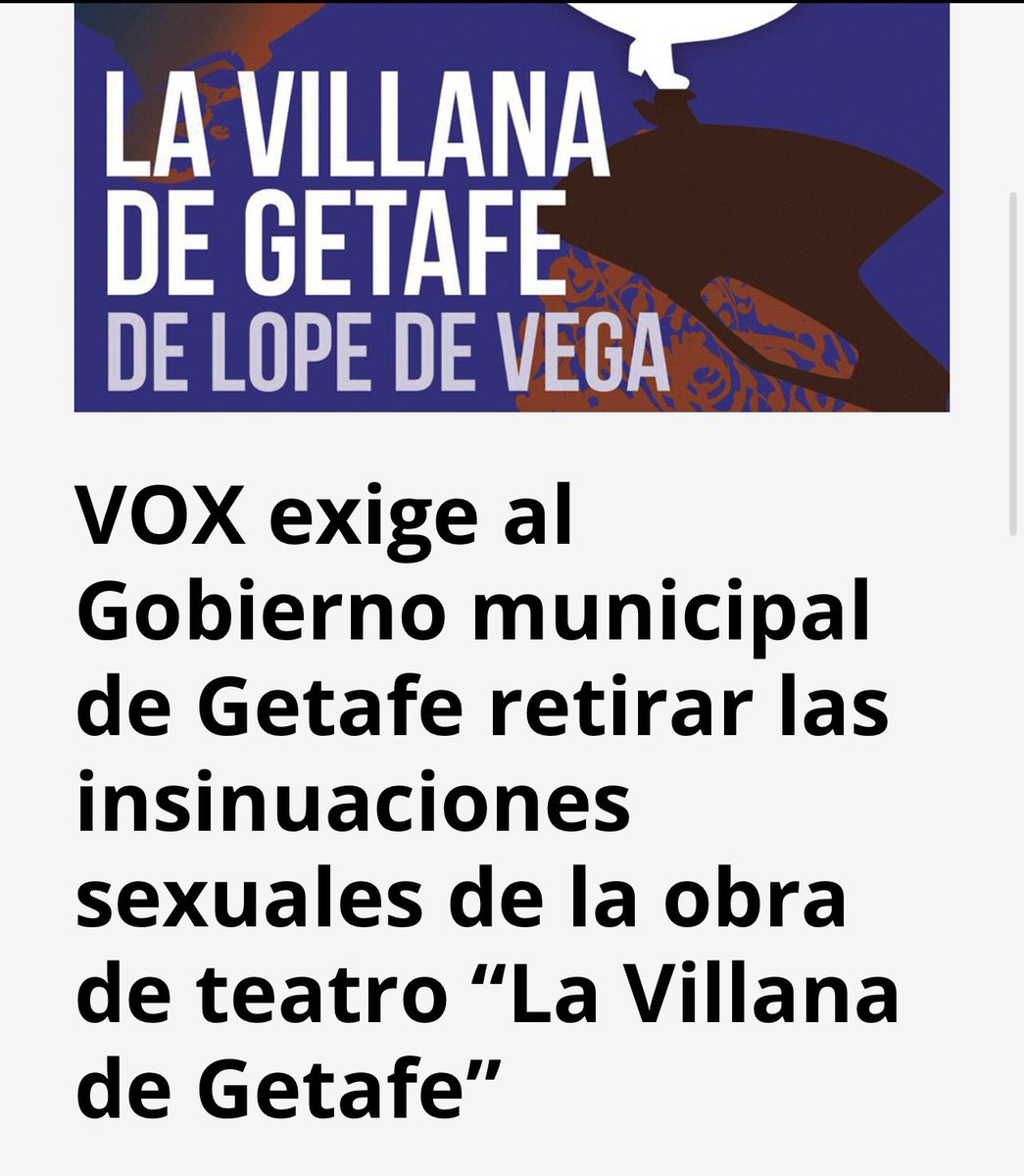 MiguelBarrero's tweet photo. Pretenden censurar a Lope de Vega y abolir la libertad de expresión. La patria que defienden es una patria estrecha de miras, triste, pacata, acomplejada, iracunda, rancia y pobre; muy, muy pobre. https://t.co/KJ4ZxXIf5i