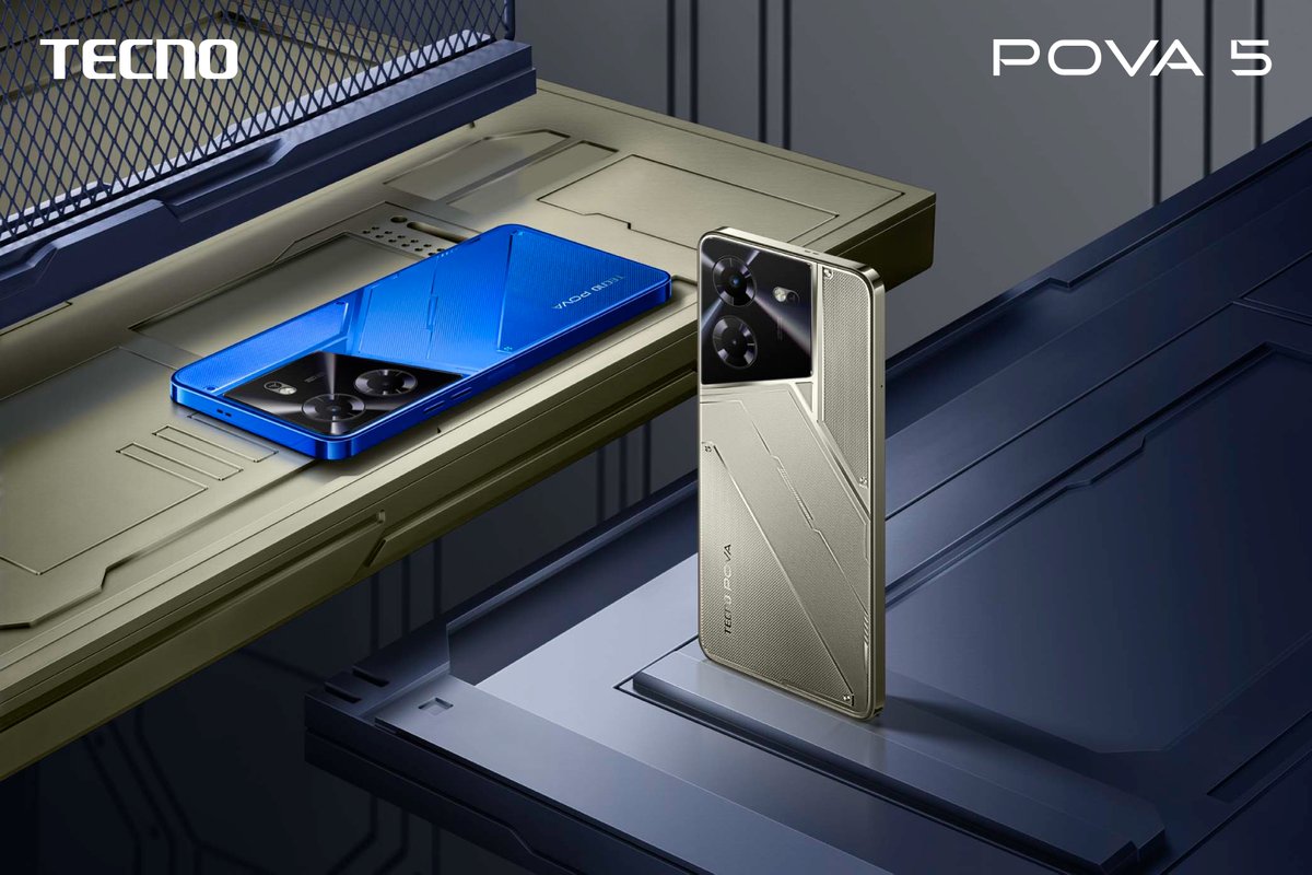 tecnomobile's tweet image. Make a statement with #POVA5 wherever you go. Hurricane Blue 👈 or 👉 Amber Gold, which team are you in?

#LightUpYourPower