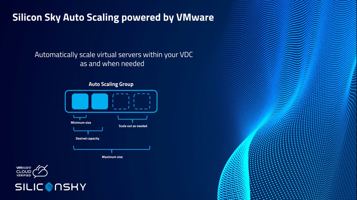 SiliconSkyIT's tweet image. With Silicon Sky&apos;s Auto Scaling, powered by @VMware, customers can automatically scale virtual servers within their VDC as and when needed.

#cloud #virtualdatacenter #autoscaling #vmwarecloudverified #vmware #siliconsky