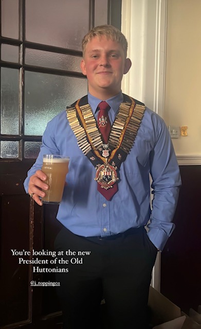 Very pleased to introduce Joe Topping, the new President of The Old Huttonian Association.