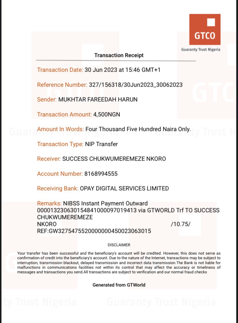 FHaruhn's tweet photo. Dear @gtbank @gtbank_help I made this transaction but the recipient did not receive Value. Kindly proffer solution. https://t.co/EJtAF5Y6DV