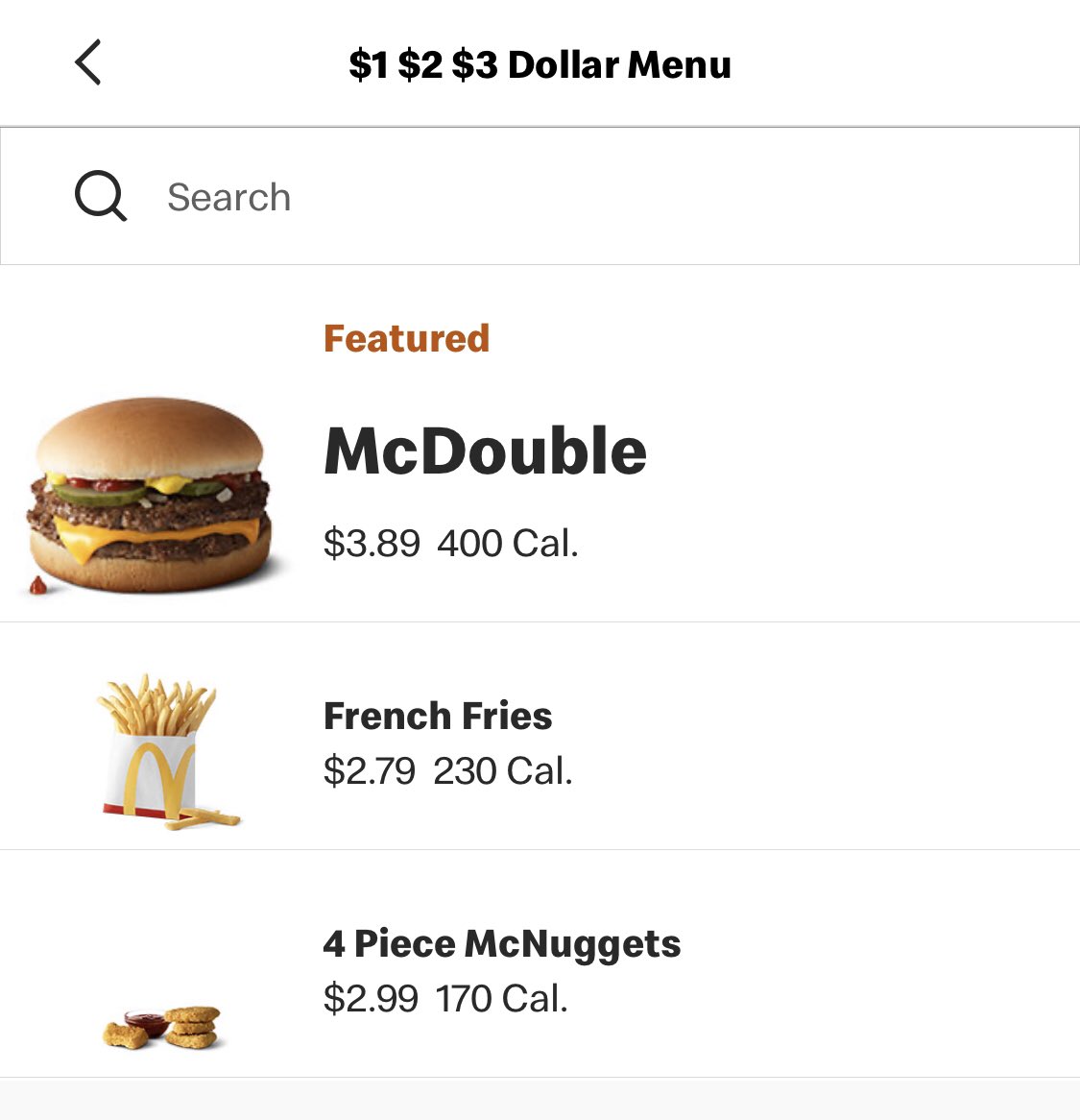 PaulBJenkins's tweet photo. This is the worst “dollar menu” of all time. 

Also nothing is $1, $2, OR $3. Why even put $1 or $2 in the title, nothing is even below $2.79, you absolute douche bags. 

#McDonaldsIsEvil #McDonaldsIsTrash #GrimaceIsDead #PeakCapitalism #DollarMenu #FakeValue #Shrinkflation https://t.co/Xmvb2PYD2n