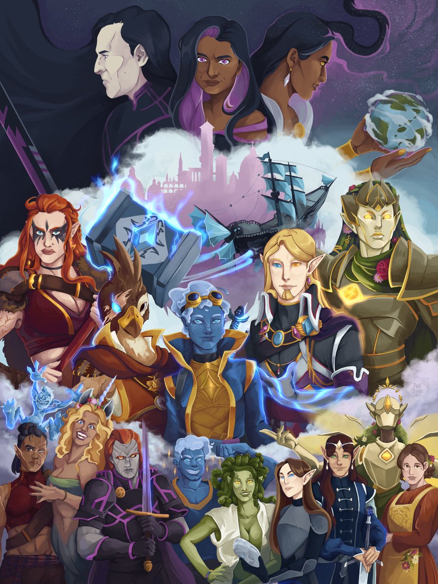 Fael_Draws's tweet photo. It’s hard to believe that Aerois has come to an end after all this time. Thank you for so many years of adventure and inspiration! Clear Skies 💙 https://t.co/3mGercALyD