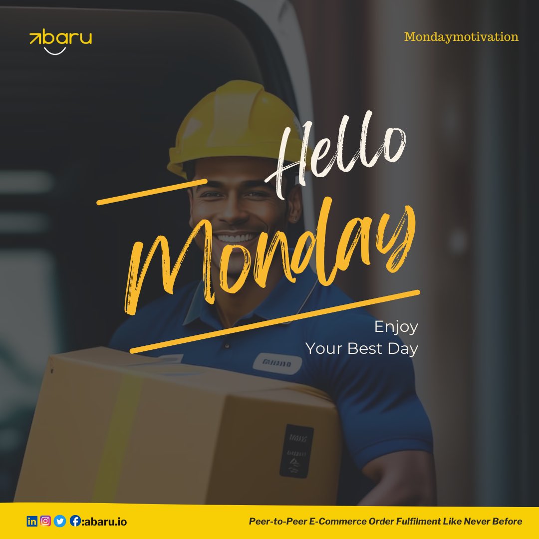 Embracing the Week, Delivering Success! 💼🌍 

#LogisticsPower #mondaymorning #mondaymotivation #dispatch #logistics #abaru #logisticscompany #mondaymood #logisticsinlagos