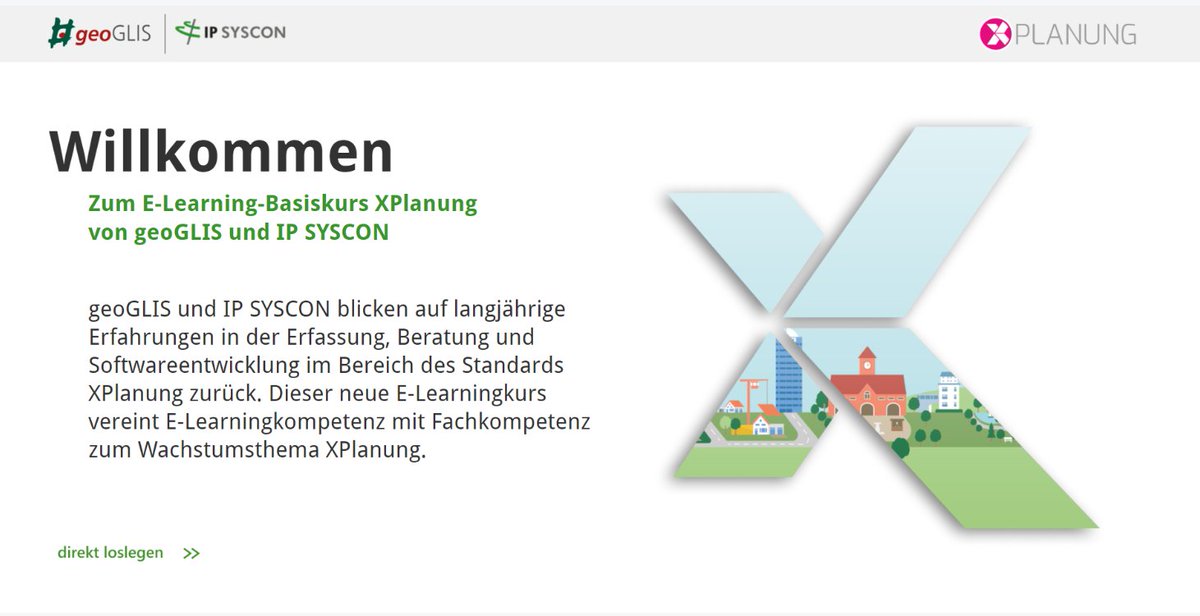 Die Umsetzung von #XPlanung kann Chancen aber auch Herausforderungen birgen. Für einen leichteren Einstieg bieten wir daher nun zwei E-learning Kurse an, mit denen Sie in das Thema einsteigen und Herausforderungen bewältigen können. Mehr Informationen: geoglis.de/elearningKurse…