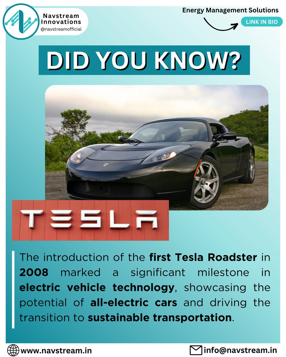 navstream_in's tweet photo. The more you know!

#dailyfacts #tesla #teslaroadster #elonmusk #navstream #navstreaminnovations https://t.co/Yj81SuKjO7