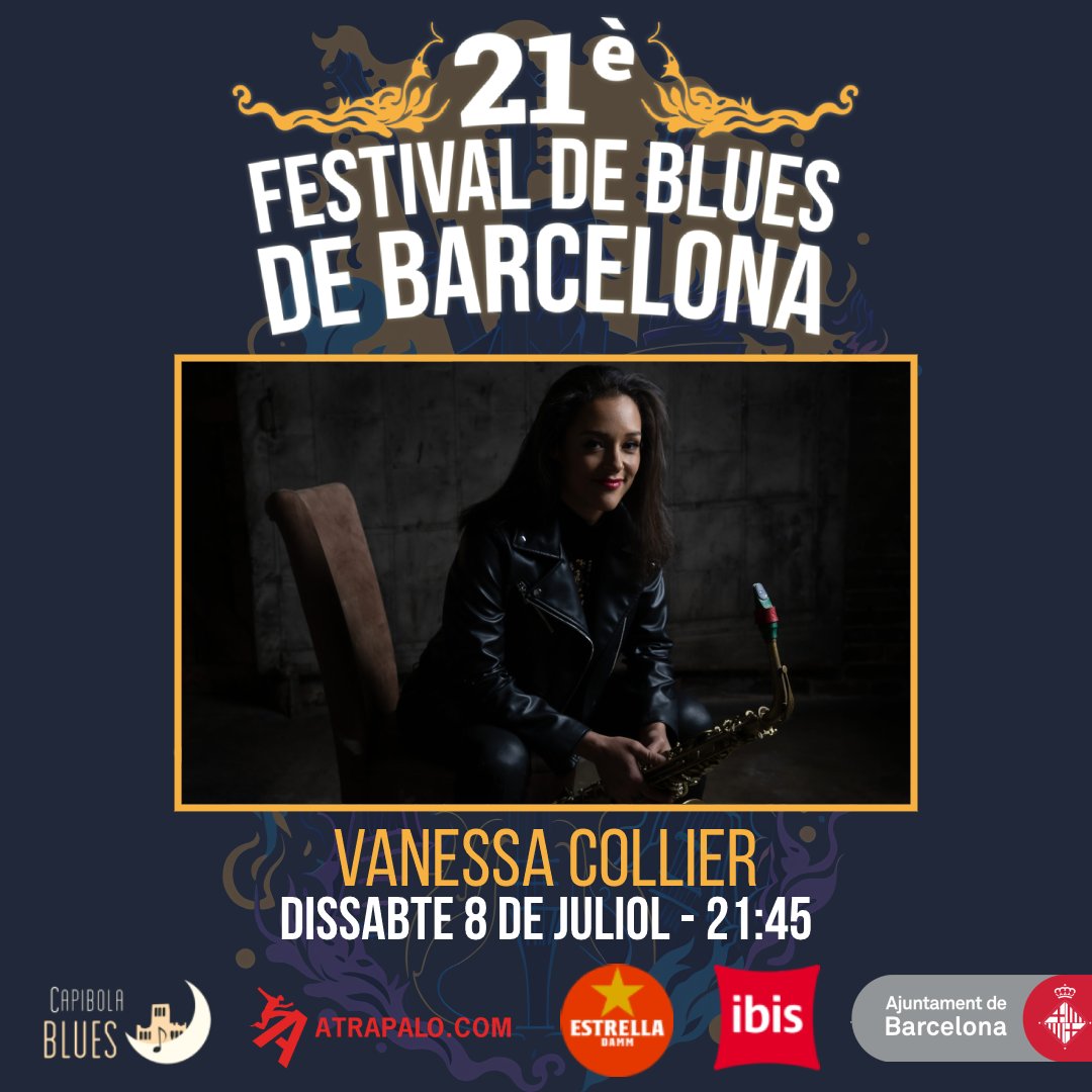 🎷La prestigiosa saxofonista, vocalista i compositora <a href="/vcolliersax/">Vanessa Collier</a> ens acompanyarà la nit de dissabte juntament amb Laura Chávez, flamant guanyadora del premi Blues Music Award a millor guitarrista.

Serà increïble! T'ho perdràs? 
#FestivalBluesBarcelona

entradium.com/events/xxi-fbb…