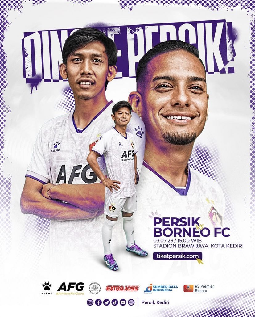 Today is  #PersikDay #BorneoFC 
Live streaming 
Persik Kediri VS Borneo FC
Senin, 03 Juli 2023
Kick Off 15.00 Live Vidio.com
Streaming gratis di link ini⬇️⬇️
bit.ly/46wx8FY

#Liga1Match