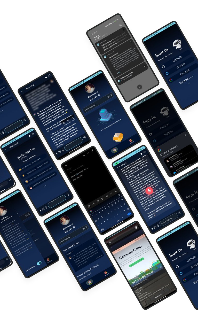 thekaailash's tweet image. 📲✨ Experience the AI revolution on your Android device with "Evolve with AI" app! 💫✨
Unleash the power of AI anwhere on your phone! 🤖
No need to use the APP... AI integrated into keyboard 🙌
📱 #EvolveWithAI #AIonAndroid #palmapi @GoogleAI 
@Android @AndroidDev @kotlin