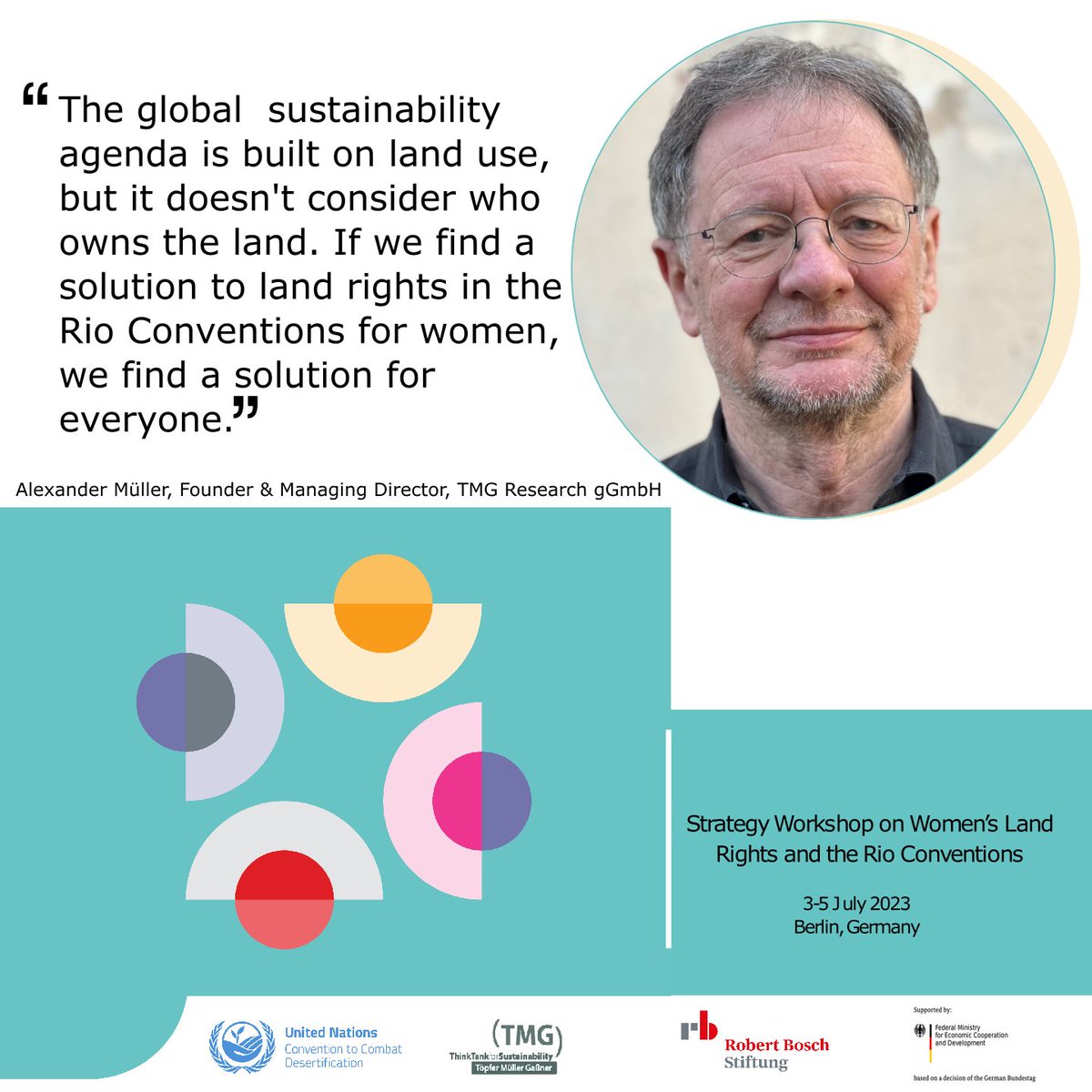 Powerful words from <a href="/alexander_tmg/">Alexander Mueller</a> to kick off the Strategy Workshop on Women's Land Rights and the Rio Conventions #United4Land #HerLand #Rights4Land <a href="/UNCCD/">UN Land and Drought</a> <a href="/UNBiodiversity/">UN Biodiversity</a> <a href="/UNFCCC/">UN Climate Change</a> @BoschStiftung