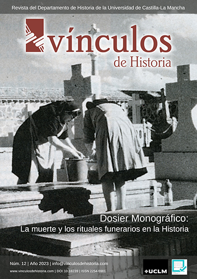 SEEM_Medieval's tweet image. 📢📖Nuevo número de la revista «Vínculos de Historia». 12 (2023)

Monográfico: La muerte y los rituales funerarios en la Historia

Descarga en abierto👉🧐: vinculosdehistoria.com/index.php/vinc…

Sumario📌: medievalistas.es/nuevo-numero-d…