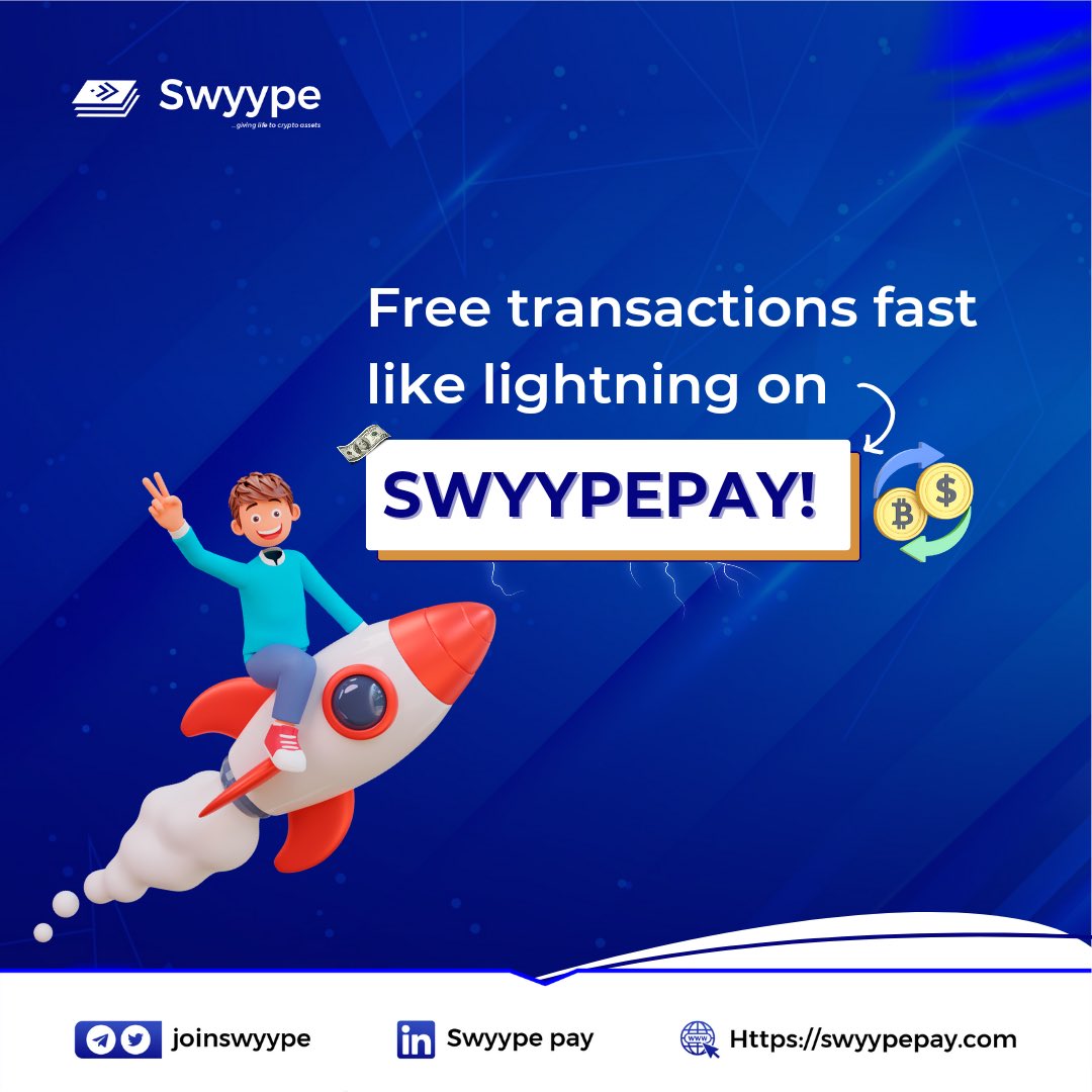 joinswyype's tweet image. Swyype Pay offers quick and easy transactions, 

No transaction fees, and better exchange rates.
💵🥳🥳🥳

#seamlesstransaction #freetransaction #swyypepay