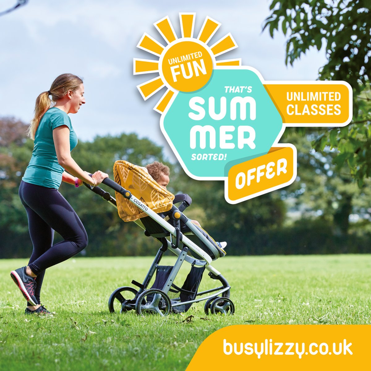 Unlimited Summer fun at Busylizzy! 🌞

We have launched our official summer holidays timetable this week - hooray! Busylizzy pregnancy, postnatal fitness, baby and tots classes continue throughout the traditional summer holidays - just when you need us the most!