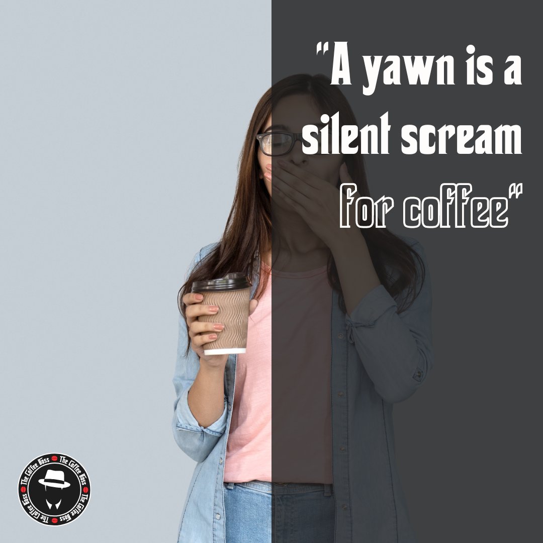 "A yawn is a silent scream for coffee."

Happy Monday 🥱