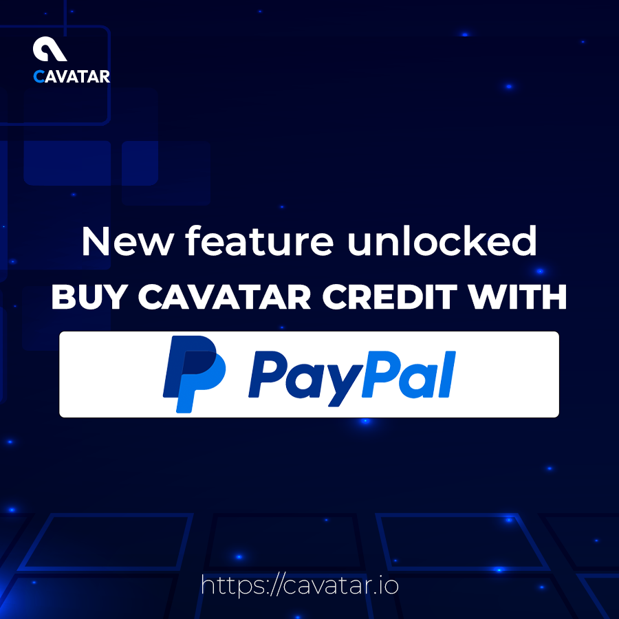 Currently, #Cavatar users can buy credit with their <a href="/PayPal/">PayPal</a>  account, beside $BUSD. So, users who do not have much experience in crypto or do not hold any BUSD in their wallet still have chances to create #AI avatars on Cavatar platform!
cavatar.io