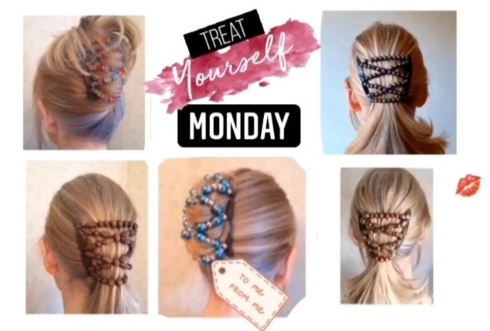 #Mondaymorning treats in the HairgemShop.etsy.com! Double comb hair clips you can depend on to hold your #hairstyle all day, every day.  Have a great week! 
#elevenseshour #etsyfinds #SmallBusiness