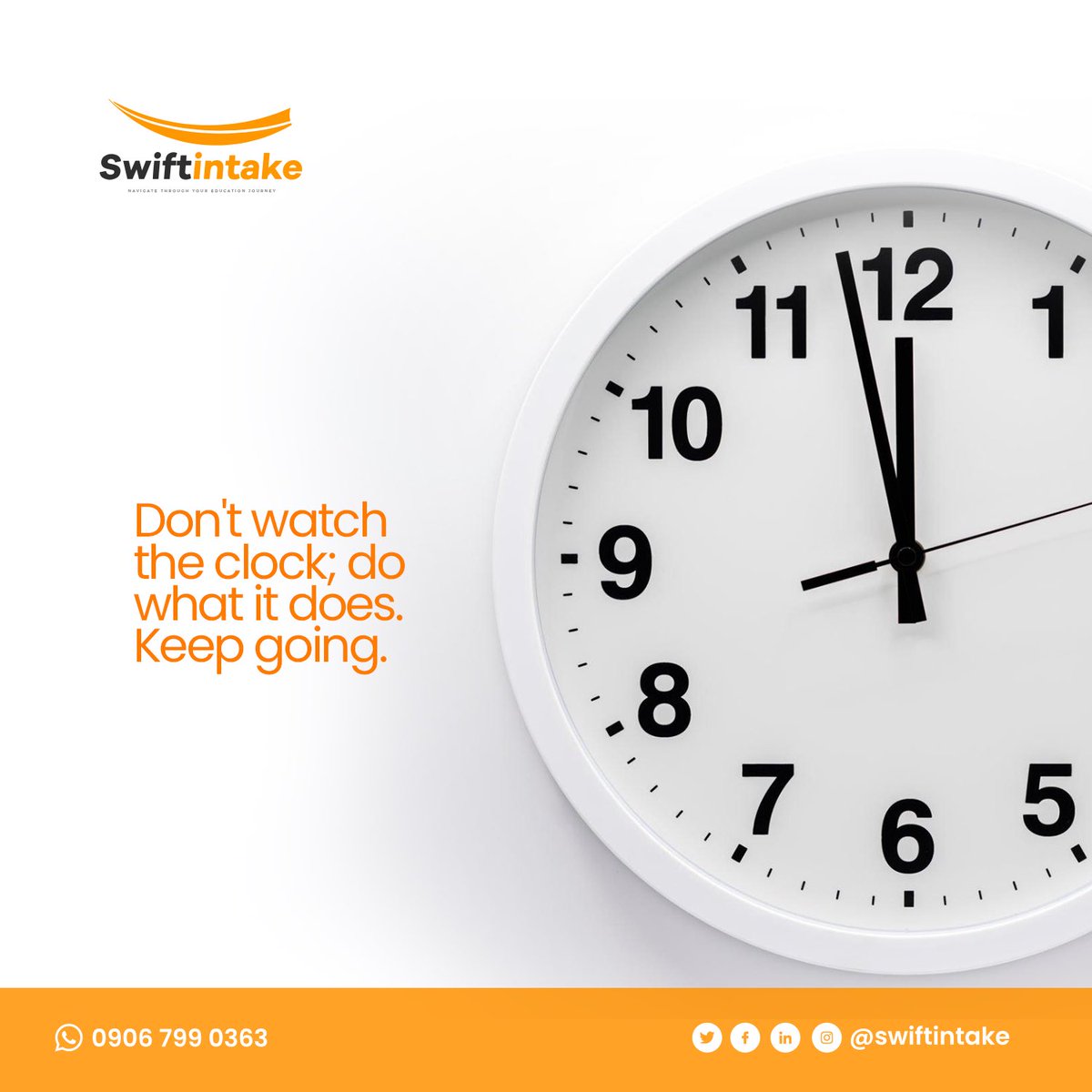 swiftintake's tweet image. 💡 Seize opportunities before they slip away. Time waits for no one😊

#MondayMotivation #TimeManagement #ProductivityHacks #SwiftIntake #SeizeTheDay