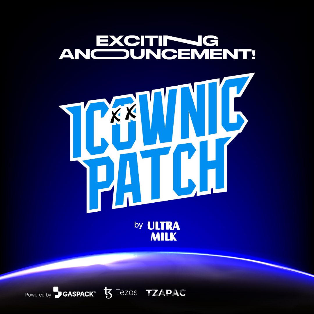 The wait is over! 🚀

Introducing the all-new digital collectible: #IcownicPatch by Ultra Milk🥛 minted exclusively on <a href="/Tezos/">Tezos</a>!
Claim now on Gaspack App and embark on a journey of unforgettable experiences.