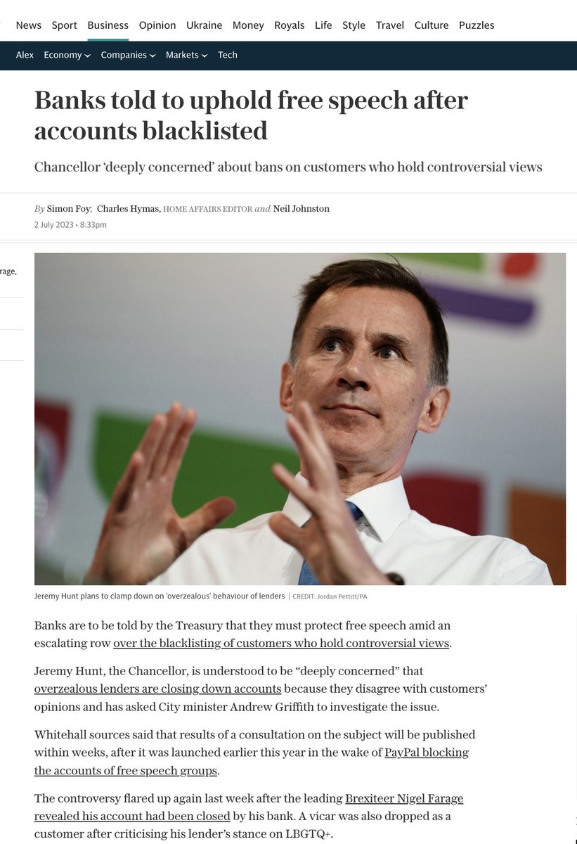 lensiseethrough's tweet image. Government which spent the last three years attempting to silence citizens with controversial views now "deeply concerned" about censorship of citizens with controversial views.

Errrrrm, ok.

telegraph.co.uk/business/2023/…