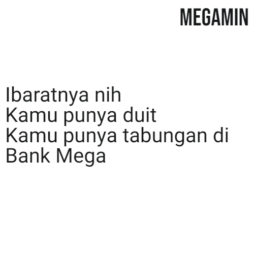 BankMegaID's tweet photo. Pemikiran aku sih..mending ikutan #MegaSavingHacks aja ya kalo udah begini https://t.co/poeyDR1KGJ