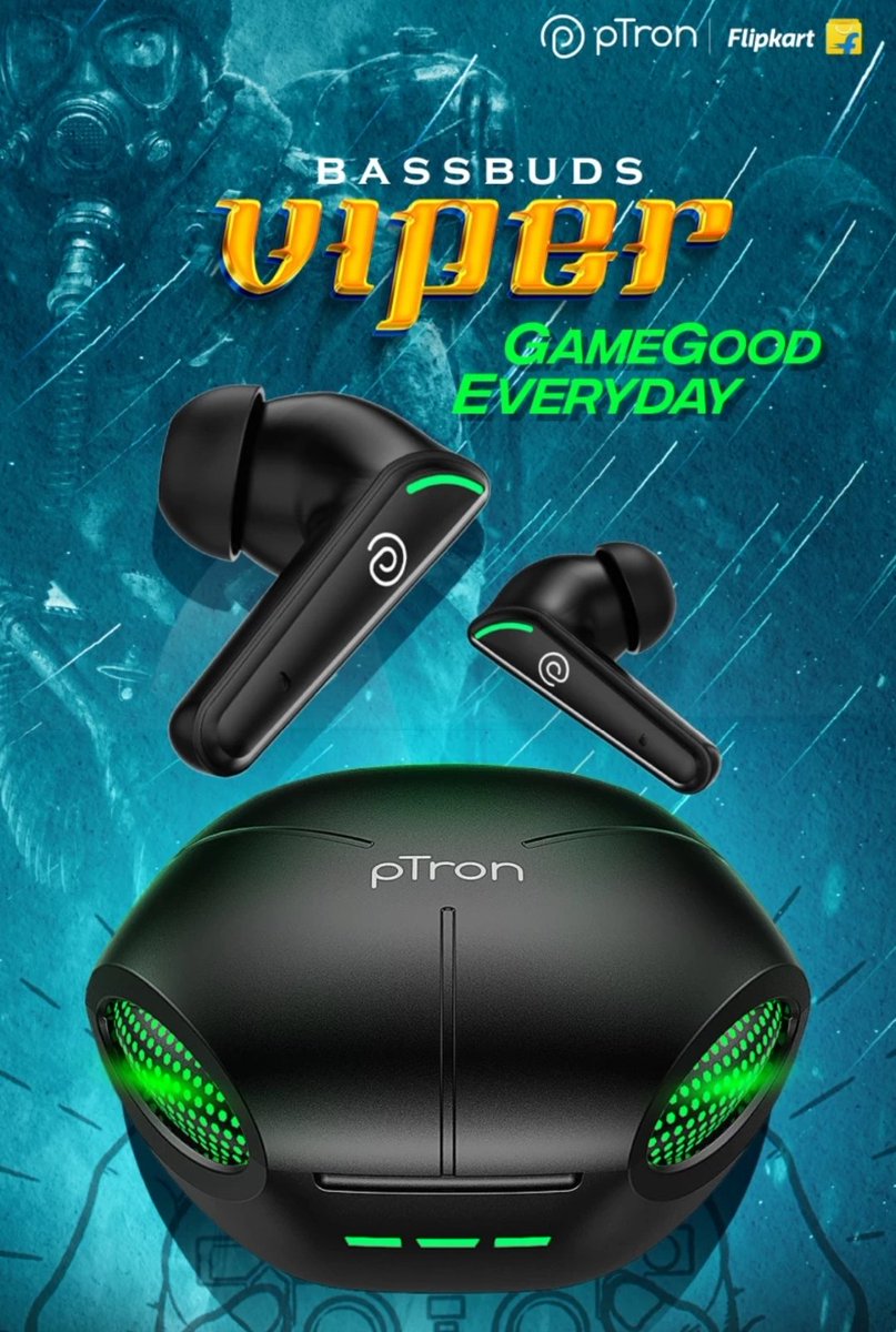 TechaBox's tweet image. pTron Bassbuds Viper 

Launch - ₹ 799*

Launching - 4th July, 2023 12PM

• 40ms Low Latency
• 13mm Drivers
• BT 5.3
• IPX5 
• Snake Eye LED Light
• TruTalk AI ENC Calling

#ptron #Ptronbassbudsviper