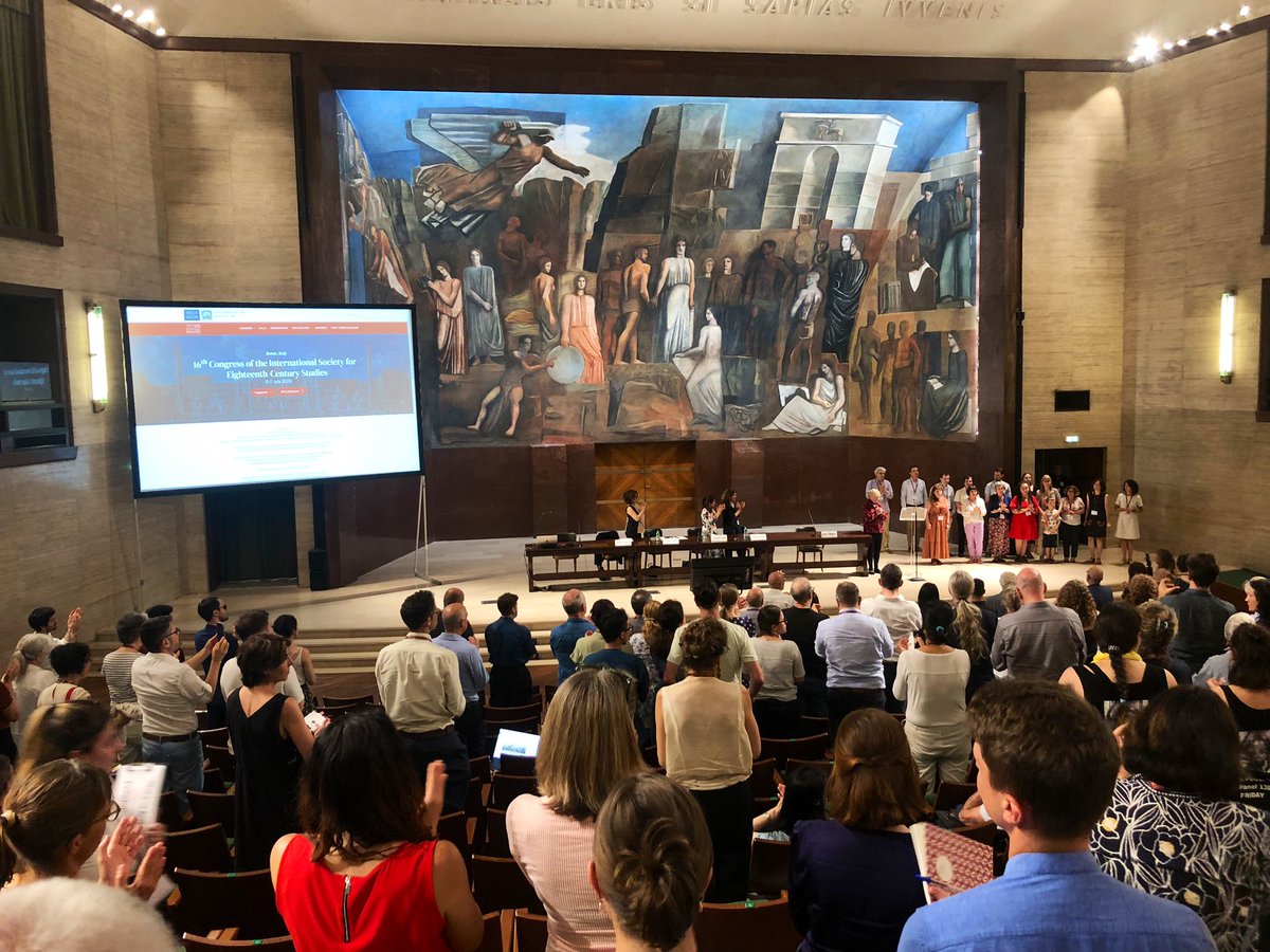 Brycchan's tweet image. I am in Rome at the International Congress on the Enlightenment where there was a standing ovation at the opening ceremony when the Ukrainian delegates took the stage. #ISECS2023. @isecs_sieds