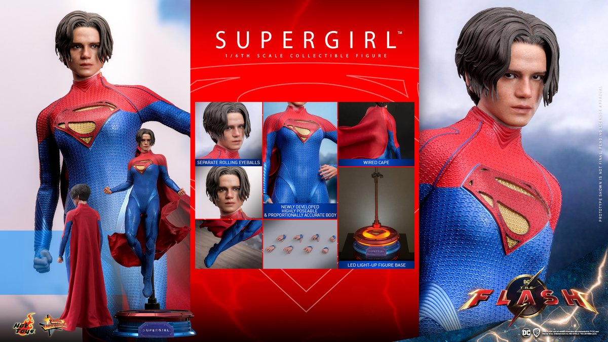 hottoysofficial's tweet image. #HotToys 1/6th scale #Supergirl figure from #TheFlashMovie  is available for pre-order now! bit.ly/46zF35k