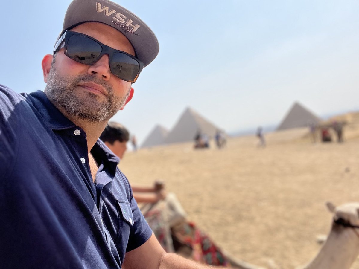 FotiFoti1's tweet photo. Nats fan representing at the Giza Pyramids ⁦@Nationals⁩ https://t.co/K3GKQ4475N