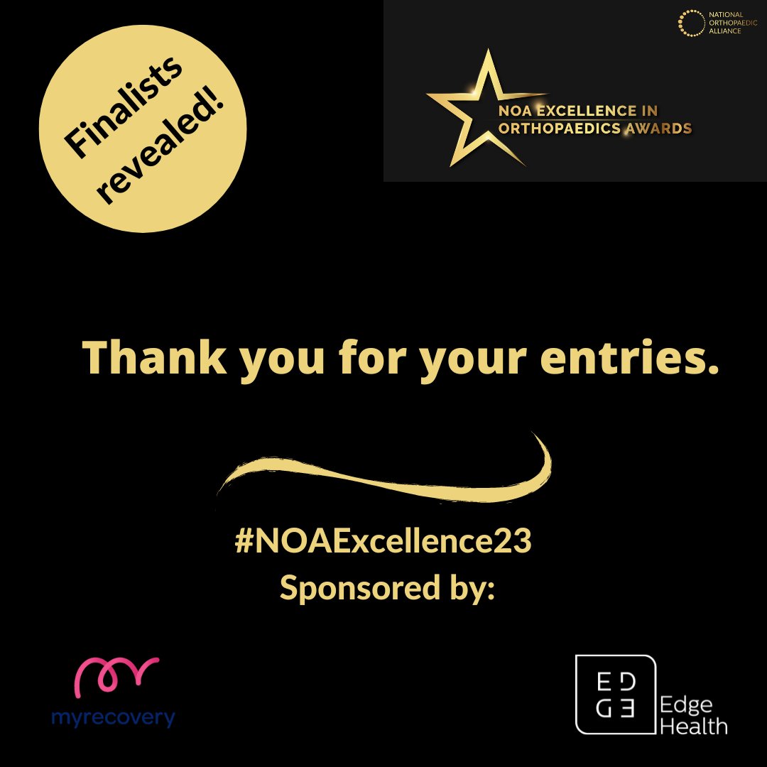 NOAOrthopaedics's tweet photo. We are delighted to share the finalists for #NOAExcellence23🏆➡️ https://t.co/vsyKhQQbwK. Congratulations to all the finalists &amp; thank you to all our judges for their time👏. Brilliant work taking place across @NOAOrthopaedics members @RachelYates4 @samanthatross @chloeastewart1 https://t.co/c3e0kr83TF