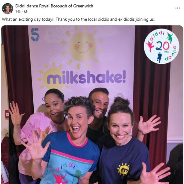 A great day of filming here this weekend with <a href="/diddidance/">diddi dance</a> and <a href="/channel5_tv/">Channel 5</a>'s Milkshake team!