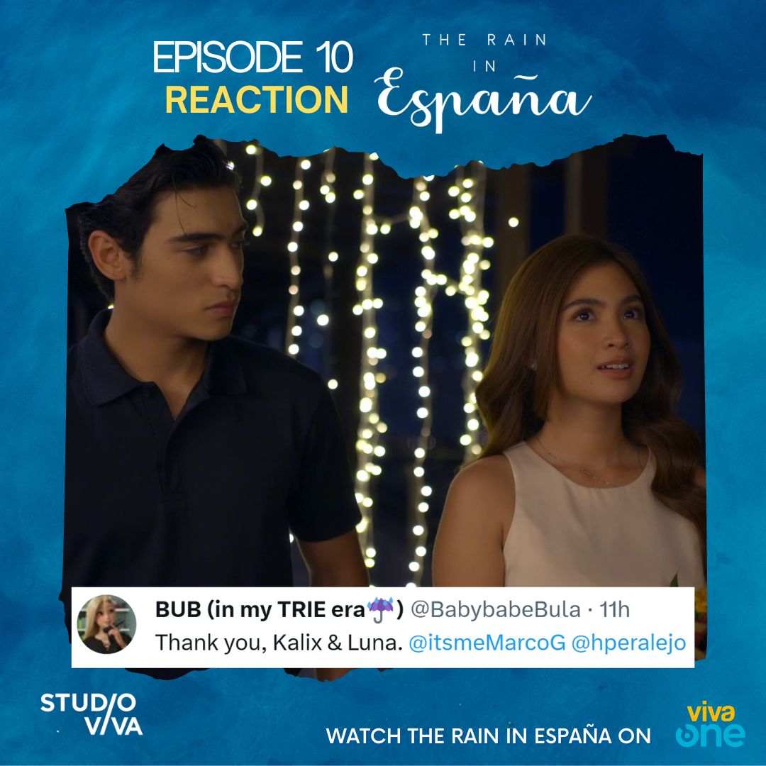 StudioVivaPH's tweet photo. Everybody say thank you sa lahat ng cast at crew ng 'The Rain In España'. Uwian na may nanalo na!

Watch the SEASON FINALE of #TheRainInEspaña only on Viva One.
🔗https://t.co/d2A5wNxb3e

#TRIEItsAlwaysBeenYou #TRIEep10 #VivaOne https://t.co/2rXhe19ryi