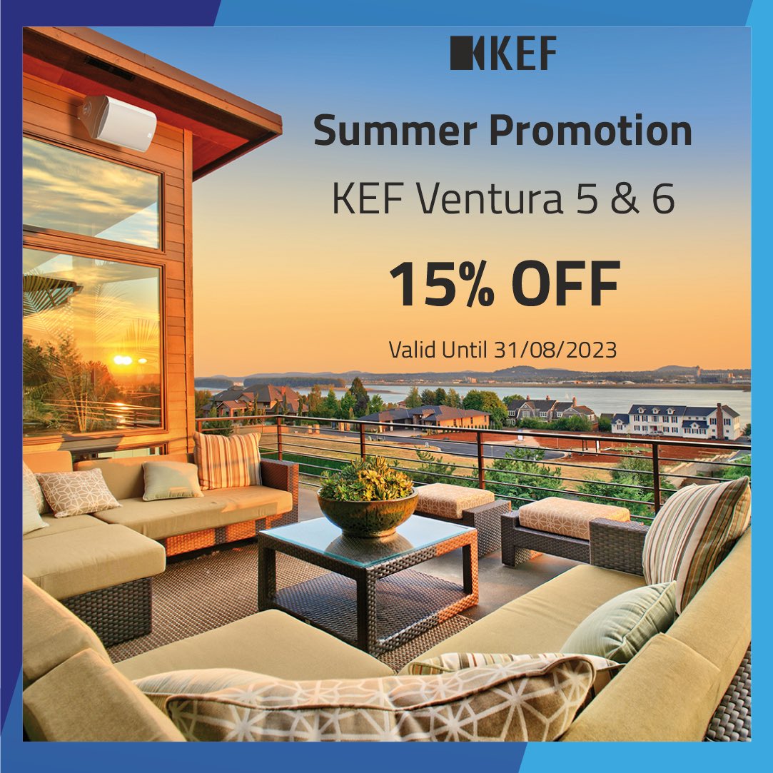 OneAV_UK's tweet image. Upgrade your outdoor audio with KEF Ventura Speakers! Discover exceptional sound quality and durability in any outdoor setting. Don't miss the 15% OFF summer promotion! To read more, check out the link in our profile. #KEF #VenturaSpeakers #OutdoorAudio #AVIntegrators