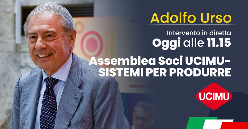 mimit_gov's tweet photo. 📌 Il ministro @adolfo_urso alle 11.15 circa interviene all’assemblea annuale dei soci @UCIMU – Sistemi per produrre

#macchineutensili

Segui la diretta streaming 👇🏻