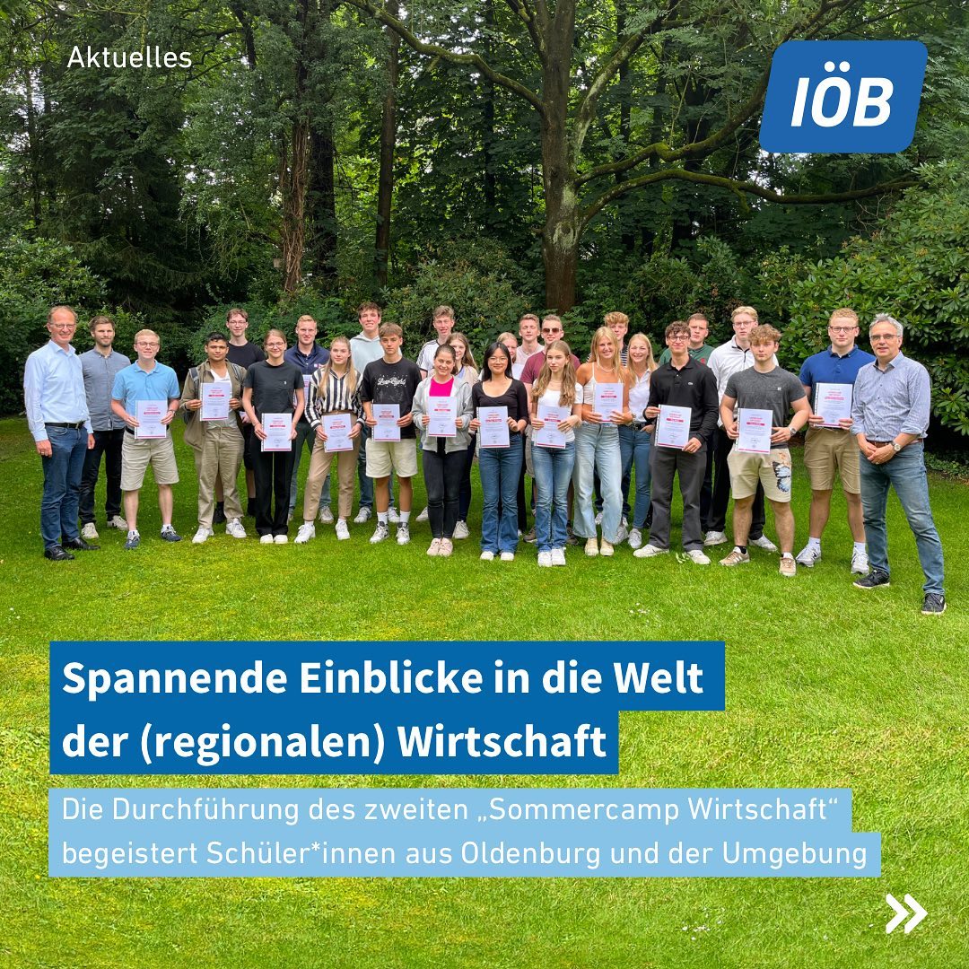 Das „Sommercamp Wirtschaft“ für Schüler*innen der Sekundarstufe II war auch in diesem Jahr ein großer Erfolg! 🥳Die Teilnehmenden erhielten spannende Einblicke in die regionale Wirtschaft und besuchten namhafte Unternehmen. 
🔗 ioeb.de/de/beitrag/spa…