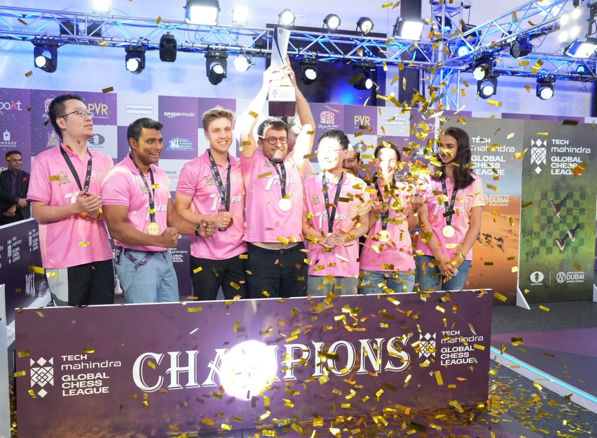 ChessifyMe's tweet image. Easily one of the most exciting and fan-friendly chess events we&apos;ve seen. Hope to see #GlobalChessLeague returning every year...

Congrats to the 2023 #GCL winners: Triveni Continental Kings 🥇

Photo by @GCLlive
