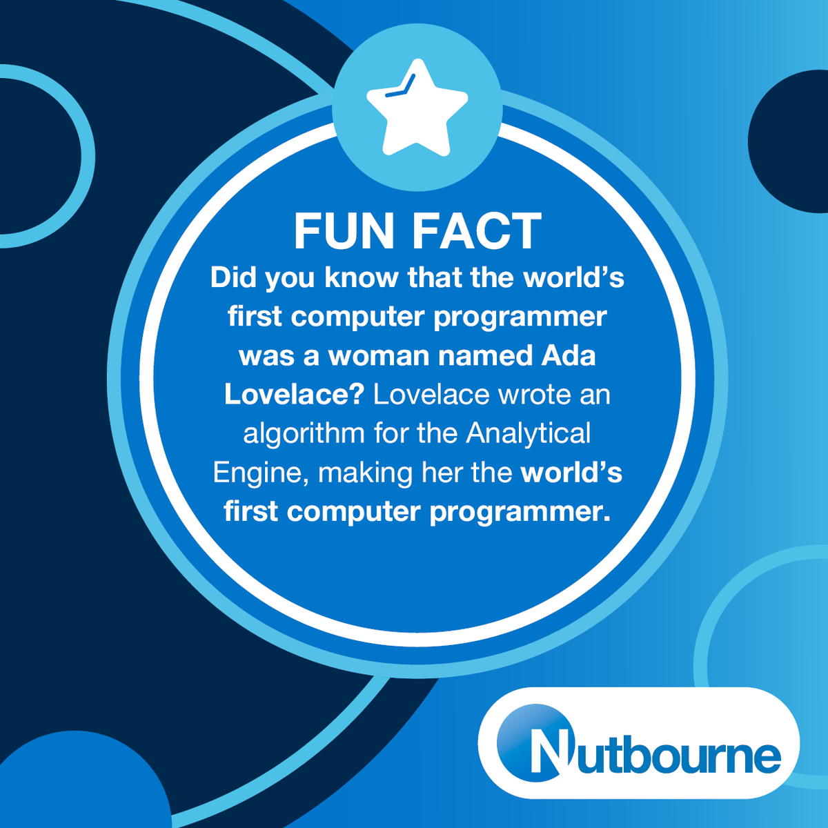 NutbourneUK's tweet photo. Did you know that the world's first computer programmer was a woman named Ada Lovelace? She worked alongside Charles Babbage, who is credited with designing the world's first mechanical computer, the Analytical Engine, in the mid-1800s. https://t.co/eL2M76bvex