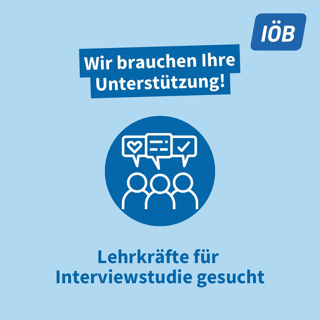 🚨 Lehrkräfte für einstündige #Interviewstudie gesucht - Ihre Sichtweisen und Meinungen als Expert*innen sind gefragt - unterstützen Sie uns bei der Forschung im Bereich der ökonomischen Bildung.
ioeb.de/de/beitrag/leh… 
#twlz  <a href="/boeb_net/">Bündnis Ökonomische Bildung Deutschland</a> #ÖkonomischeBildung #Wirtschaftsunterricht