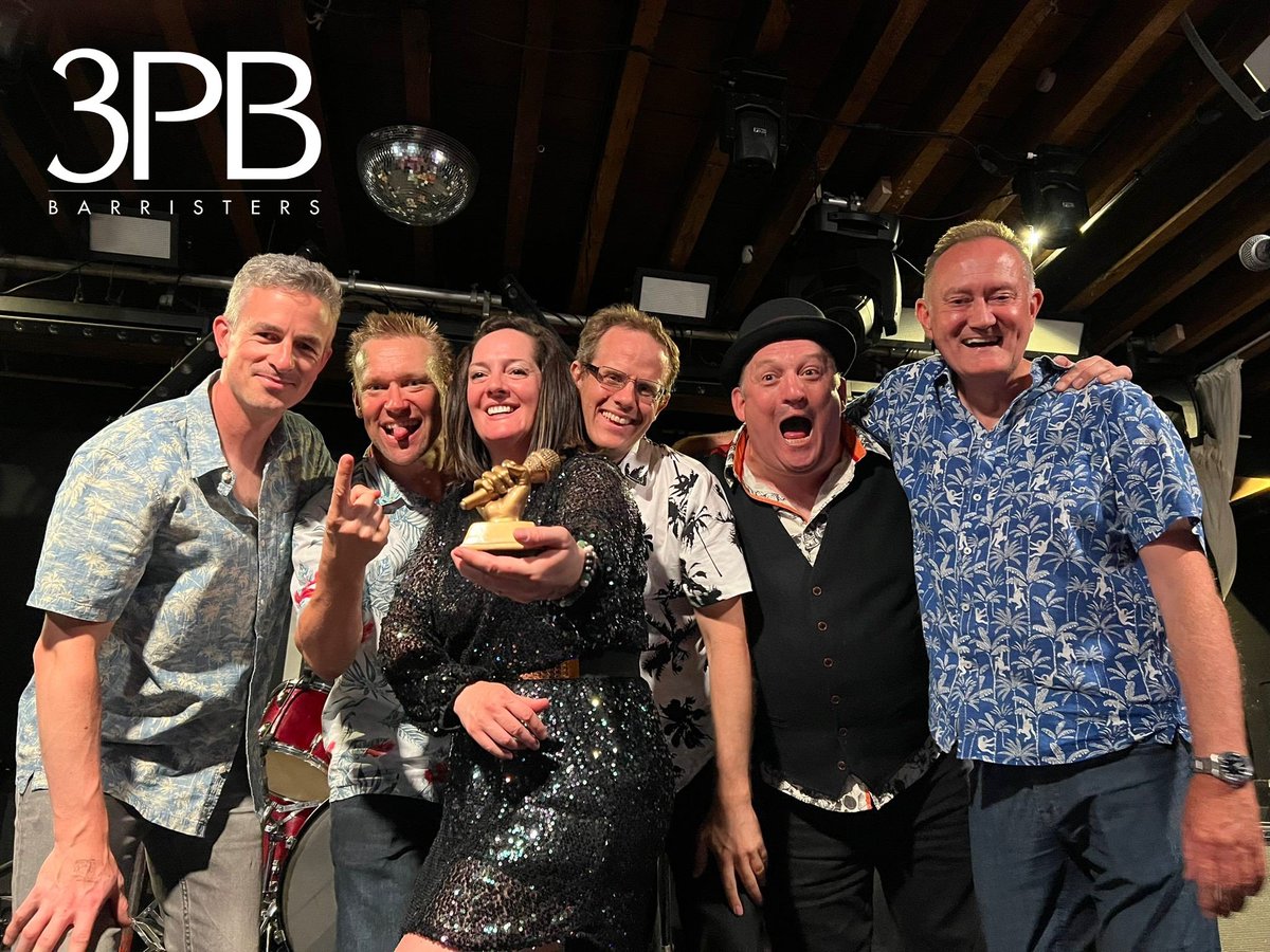 3PBChambers's tweet photo. Many congratulations to 3PB's magnificent band #OutofOffice - winners of @BristolLawSoc inaugural #BattleoftheBands at @FleeceBristol. Well done Nicola Frost, James Davison, Richard Wheeler and Colin McDevitt. All profits of the night to @SARSAS_uk https://t.co/46l6VLw9Km https://t.co/zp0mvRW9sl