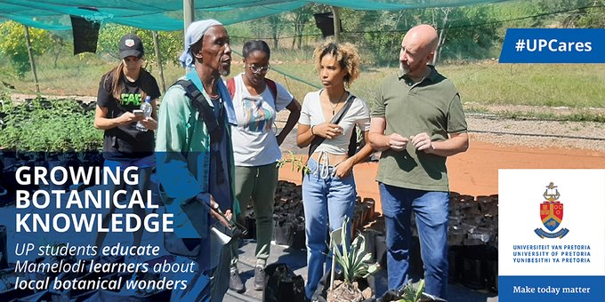 COMMUNITY WORK:Students &amp; staff of UP’s Dept of Plant &amp; Soil Sciences are establishing a trail for school learners aimed at educating Tshwane residents about the natural splendour of the green mountain ridge rising above Mamelodi: ow.ly/7Xf150P1bZg #UPCares <a href="/UPPlantAndSoil/">UP Plant and Soil Sciences🌾</a>