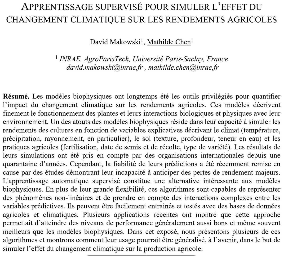 MiaParisSaclay's tweet photo. Aujourd'hui aux #JdS2023 @MathildeCh3n discutera de l'usage du #MachineLearning pour simuler l'effet du #changementclimatique sur la pdt° de soja en fonction du climat 🫛🌦️ @StatFr 
🗓️03/07/23 à 15:45 (R42.5.107)
➡️Résumé et infos : https://t.co/HPNrCfVjti https://t.co/hILmKSKmWH