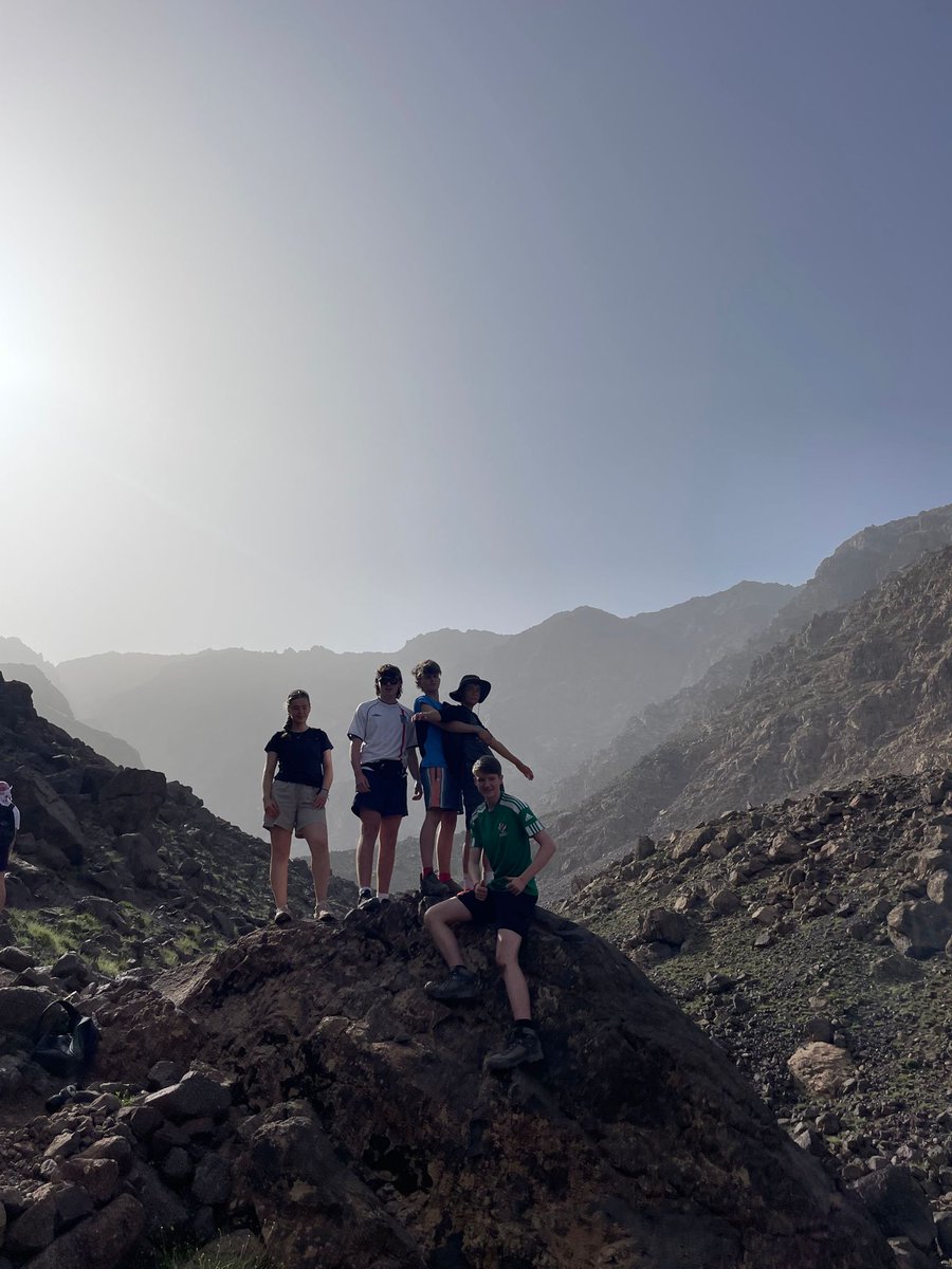 CundallManor's tweet photo. Cundall Yr 11 pupils in Morocco have been busy clearing paths between villages, along a river bed and through the mountains. Everybody is enjoying delicious food, mint tea and the village's  Eid celebrations!  #Cundall https://t.co/OnW2Dys3ne
